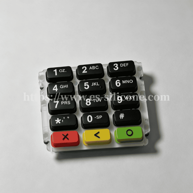 POS Terminal IMD silikontastatur med in-mold dekorasjon