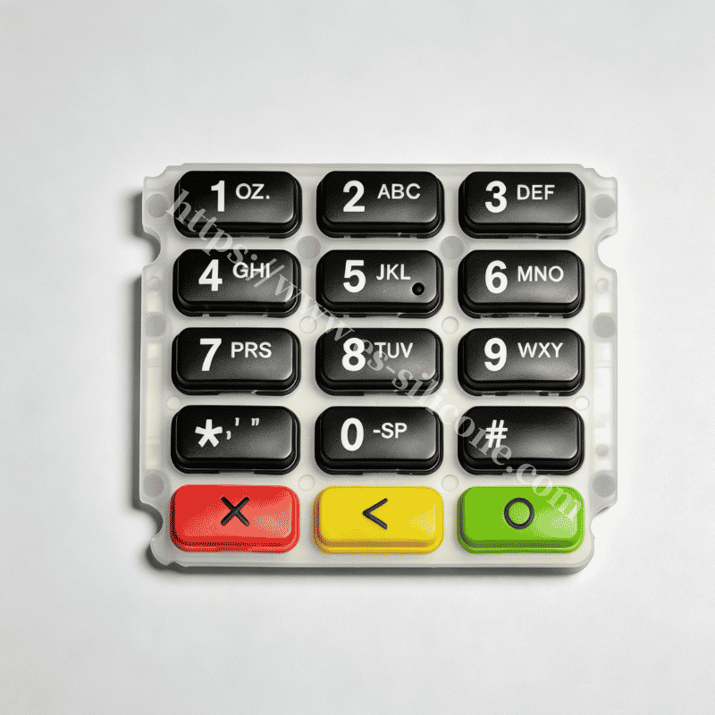 POS Terminal IMD silikontastatur med in-mold dekorasjon